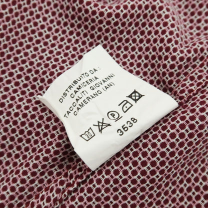 【中古】ギローバー GUY ROVER コットン ホリゾンタルカラー カジュアルシャツ ボルドーxホワイト【サイズ41】【 状態ランクB 】【 メンズ 】