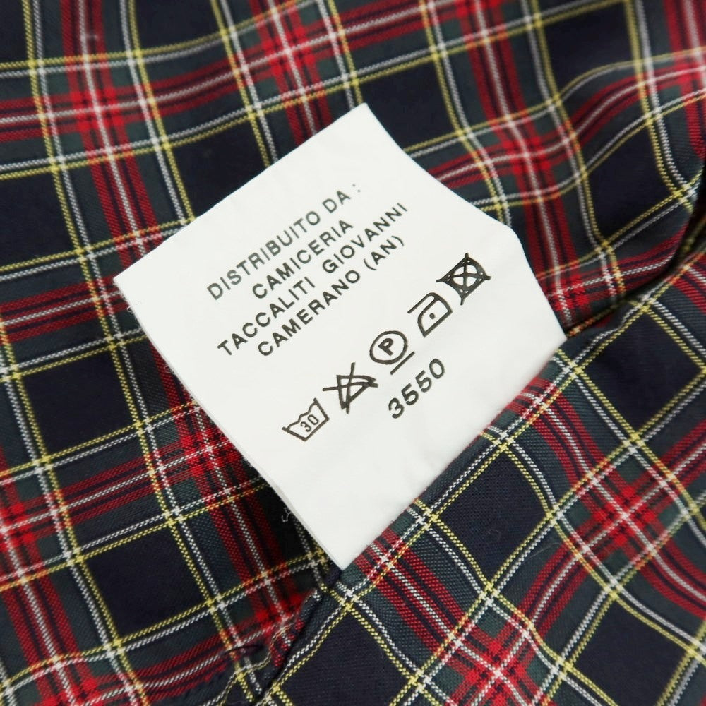 【中古】ギローバー GUY ROVER コットン チェック ホリゾンタルカラー カジュアルシャツ ネイビーxレッド【サイズ41】【 状態ランクB 】【 メンズ 】