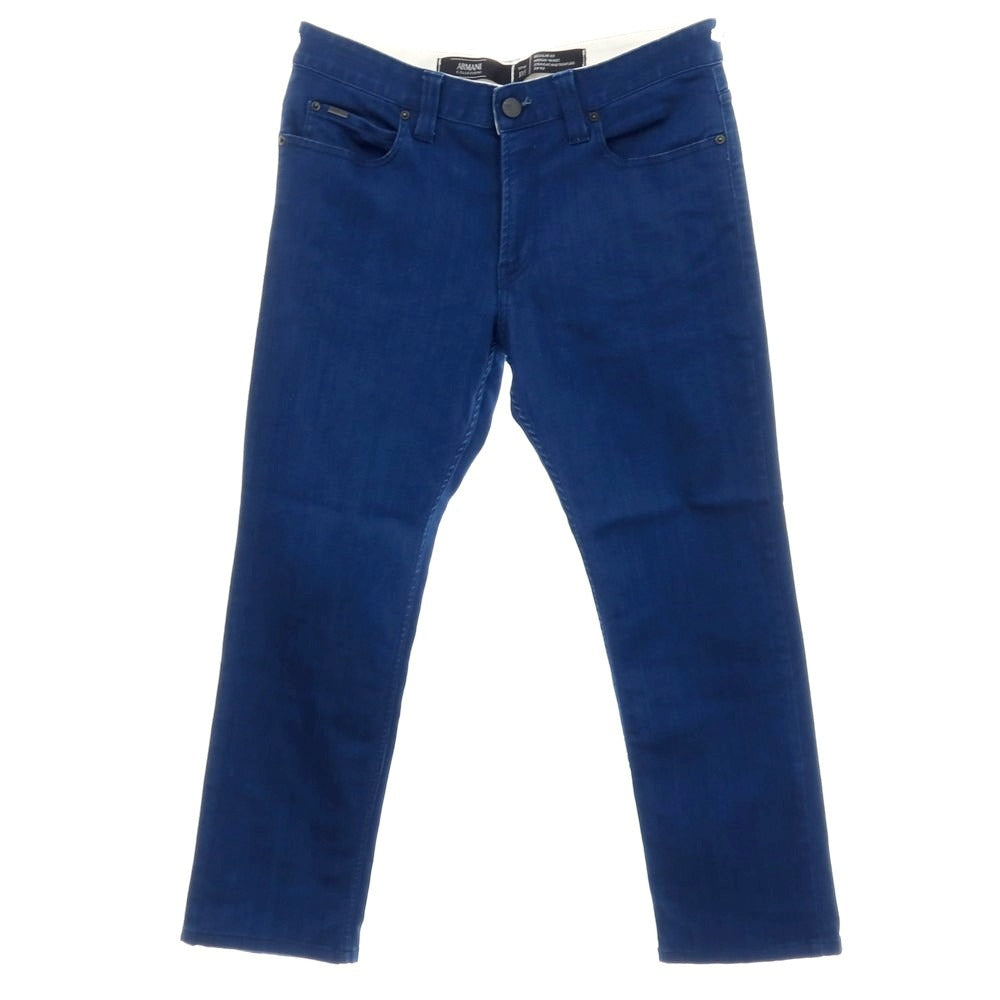 【中古】アルマーニ コレッツォーニ ARMANI COLLEZIONI INDACO ストレッチ デニムパンツ ジーンズ ダークブルー【サイズ34】【 状態ランクB 】【 メンズ 】[CPD]