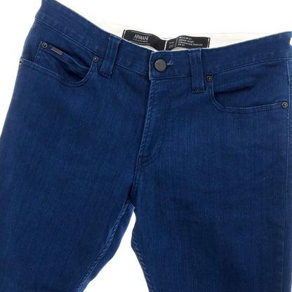 【中古】アルマーニ コレッツォーニ ARMANI COLLEZIONI INDACO ストレッチ デニムパンツ ジーンズ ダークブルー【サイズ34】【 状態ランクB 】【 メンズ 】