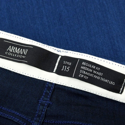 【中古】アルマーニ コレッツォーニ ARMANI COLLEZIONI INDACO ストレッチ デニムパンツ ジーンズ ダークブルー【サイズ34】【 状態ランクB 】【 メンズ 】