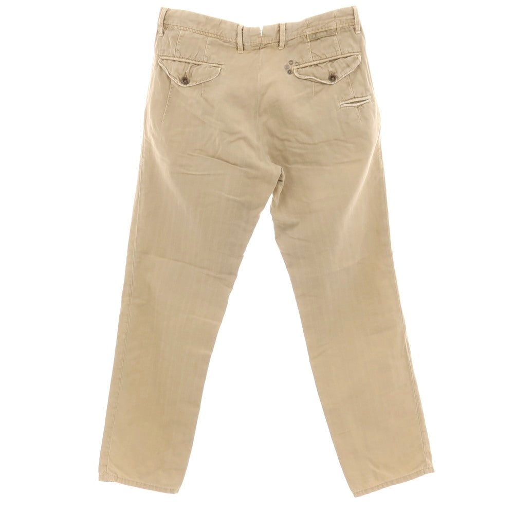 【中古】インコテックスレッド INCOTEX RED コットンリネン ワークパンツ ベージュ【サイズ34】【 状態ランクC 】【 メンズ 】