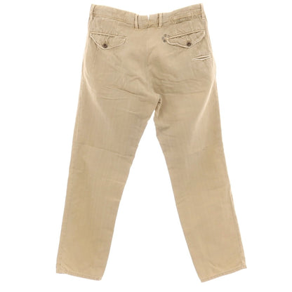【中古】インコテックスレッド INCOTEX RED コットンリネン ワークパンツ ベージュ【サイズ34】【 状態ランクC 】【 メンズ 】