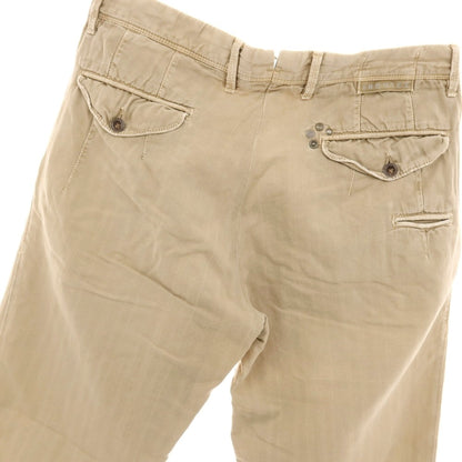 【中古】インコテックスレッド INCOTEX RED コットンリネン ワークパンツ ベージュ【サイズ34】【 状態ランクC 】【 メンズ 】