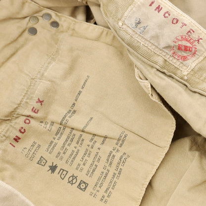 【中古】インコテックスレッド INCOTEX RED コットンリネン ワークパンツ ベージュ【サイズ34】【 状態ランクC 】【 メンズ 】