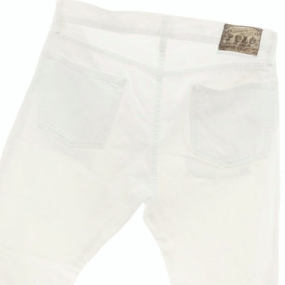 【中古】ポロ ラルフローレン Polo Ralph Lauren VARICK SLIM 625 ストレッチ デニムパンツ ジーンズ ホワイト【サイズ33】【 状態ランクC 】【 メンズ 】