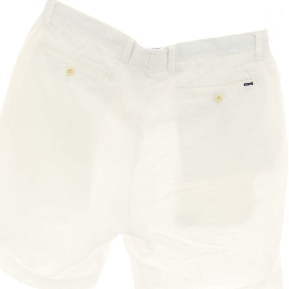 【中古】ポロ ラルフローレン Polo Ralph Lauren リネン ショートパンツ ホワイト【サイズ34】【 状態ランクB 】【 メンズ 】