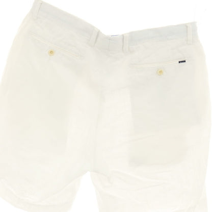 【中古】ポロ ラルフローレン Polo Ralph Lauren リネン ショートパンツ ホワイト【サイズ34】【 状態ランクB 】【 メンズ 】