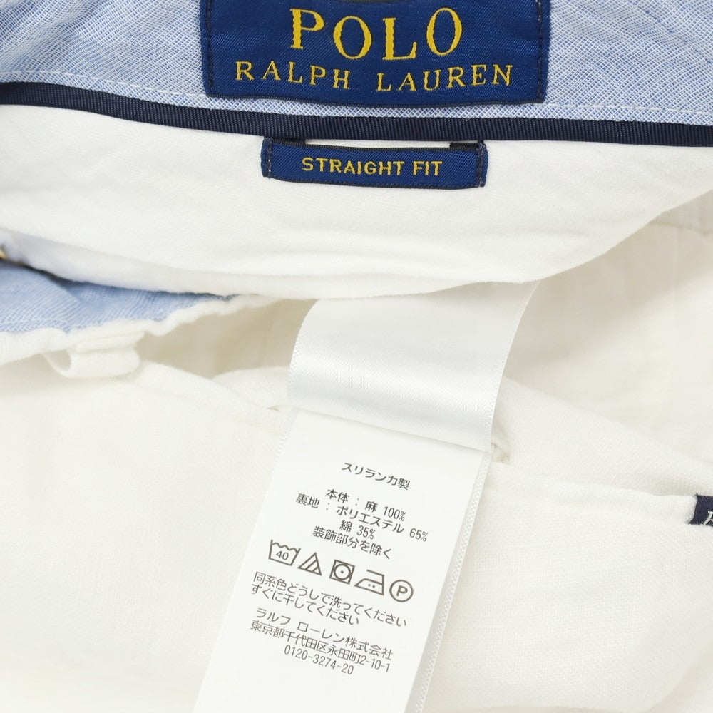 【中古】ポロ ラルフローレン Polo Ralph Lauren リネン ショートパンツ ホワイト【サイズ34】【 状態ランクB 】【 メンズ 】