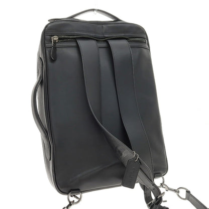 【中古】コーチ COACH C6877 グラハム コンバーチブル レザー バックパック・リュック ブラック【 状態ランクB 】【 メンズ 】