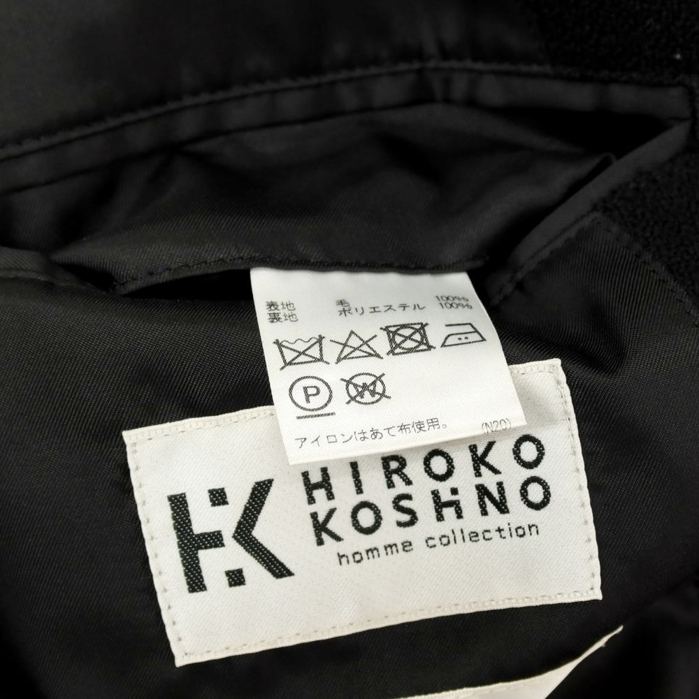 【中古】ヒロコ コシノ HIROKO KOSHINO ウール ダブルブレストコート ブラック【サイズM】【 状態ランクB 】【 メンズ 】