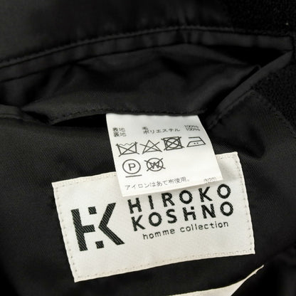 【中古】ヒロコ コシノ HIROKO KOSHINO ウール ダブルブレストコート ブラック【サイズM】【 状態ランクB 】【 メンズ 】