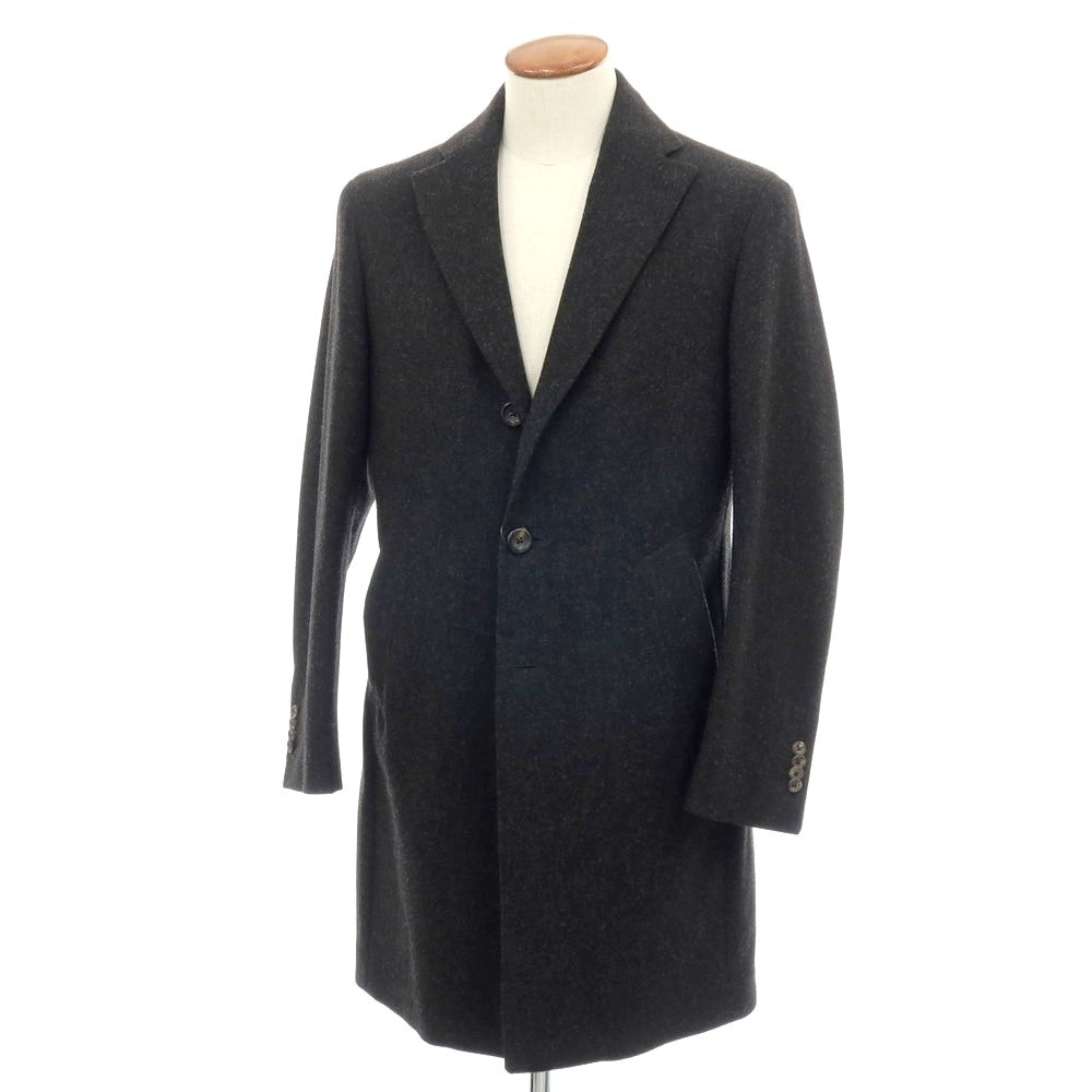 【中古】ルイジ ビアンキ マントヴァ Luigi Bianchi Mantova ウール チェスターフィールドコート チャコールグレー【サイズ46】【 状態ランクB 】【 メンズ 】[APD]