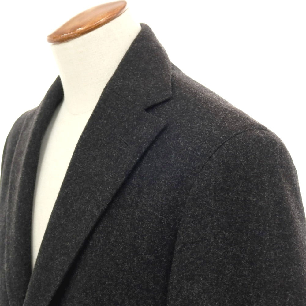【中古】ルイジ ビアンキ マントヴァ Luigi Bianchi Mantova ウール チェスターフィールドコート チャコールグレー【サイズ46】【 状態ランクB 】【 メンズ 】[APD]