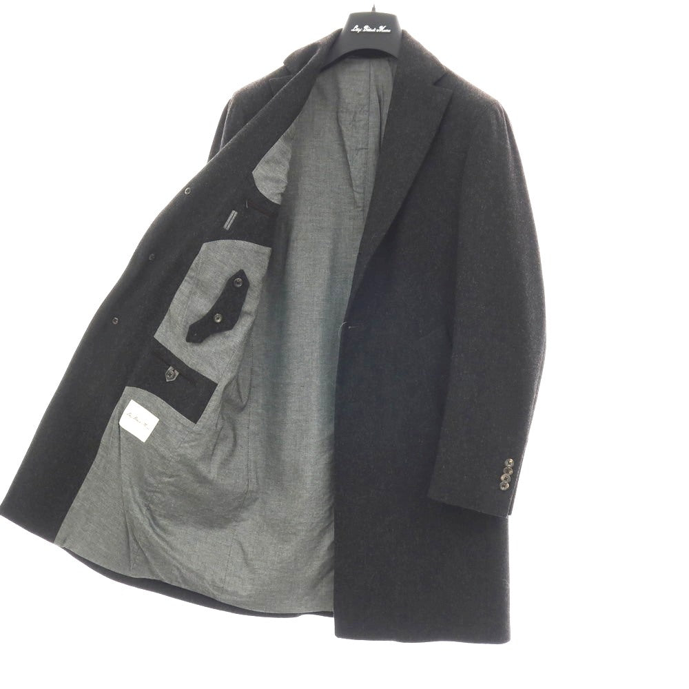 【中古】ルイジ ビアンキ マントヴァ Luigi Bianchi Mantova ウール チェスターフィールドコート チャコールグレー【サイズ46】【 状態ランクB 】【 メンズ 】