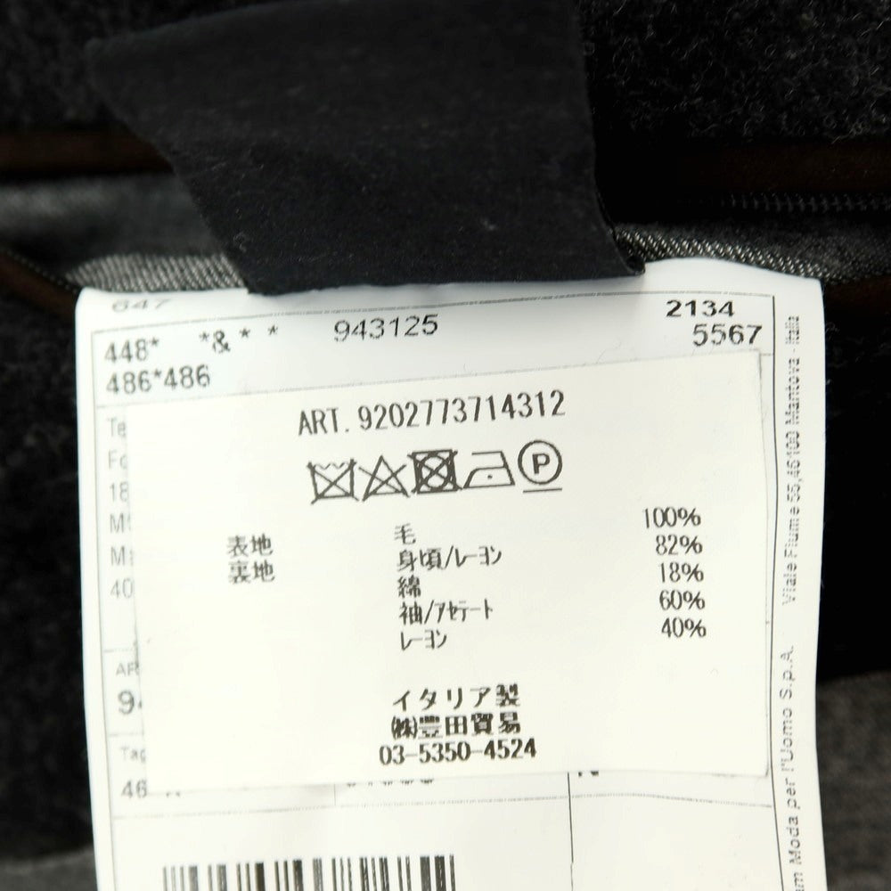 【中古】ルイジ ビアンキ マントヴァ Luigi Bianchi Mantova ウール チェスターフィールドコート チャコールグレー【サイズ46】【 状態ランクB 】【 メンズ 】