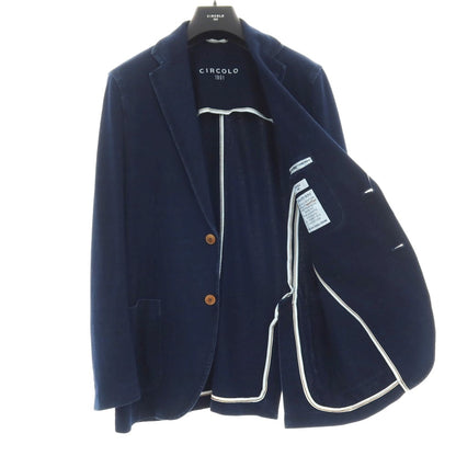 【中古】チルコロ1901 CIRCOLO 1901 コットン ジャージー 2B カジュアルジャケット ネイビー【サイズ46】【 状態ランクB 】【 メンズ 】