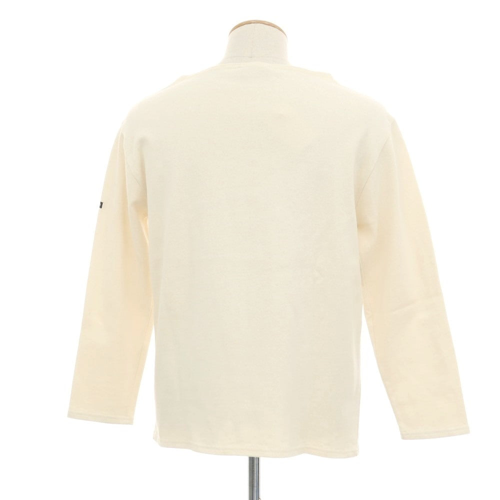 【中古】セントジェームス SAINT JAMES コットン ボートネック バスク 長袖Ｔシャツ アイボリー【サイズ4】【 状態ランクB 】【 メンズ 】