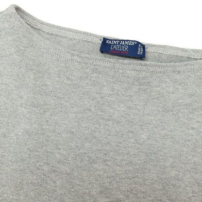 【中古】セントジェームス SAINT JAMES コットン ボートネック バスク 長袖Ｔシャツ グレー【サイズ4】【 状態ランクB 】【 メンズ 】