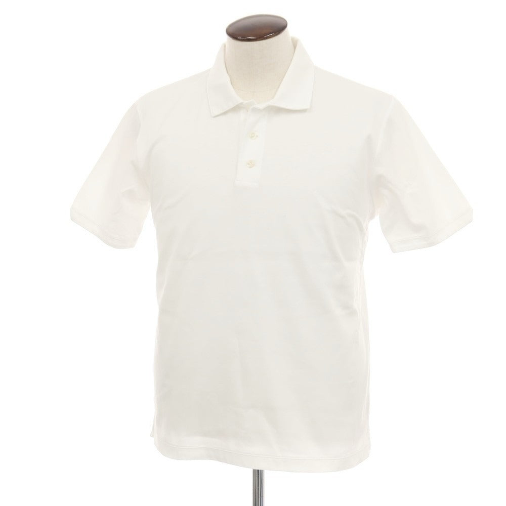 【中古】アールイーメイドイントウキョウジャパン RE MADE IN TOKYO JAPAN コットン 半袖ポロシャツ ホワイト【サイズL】【 状態ランクC 】【 メンズ 】
