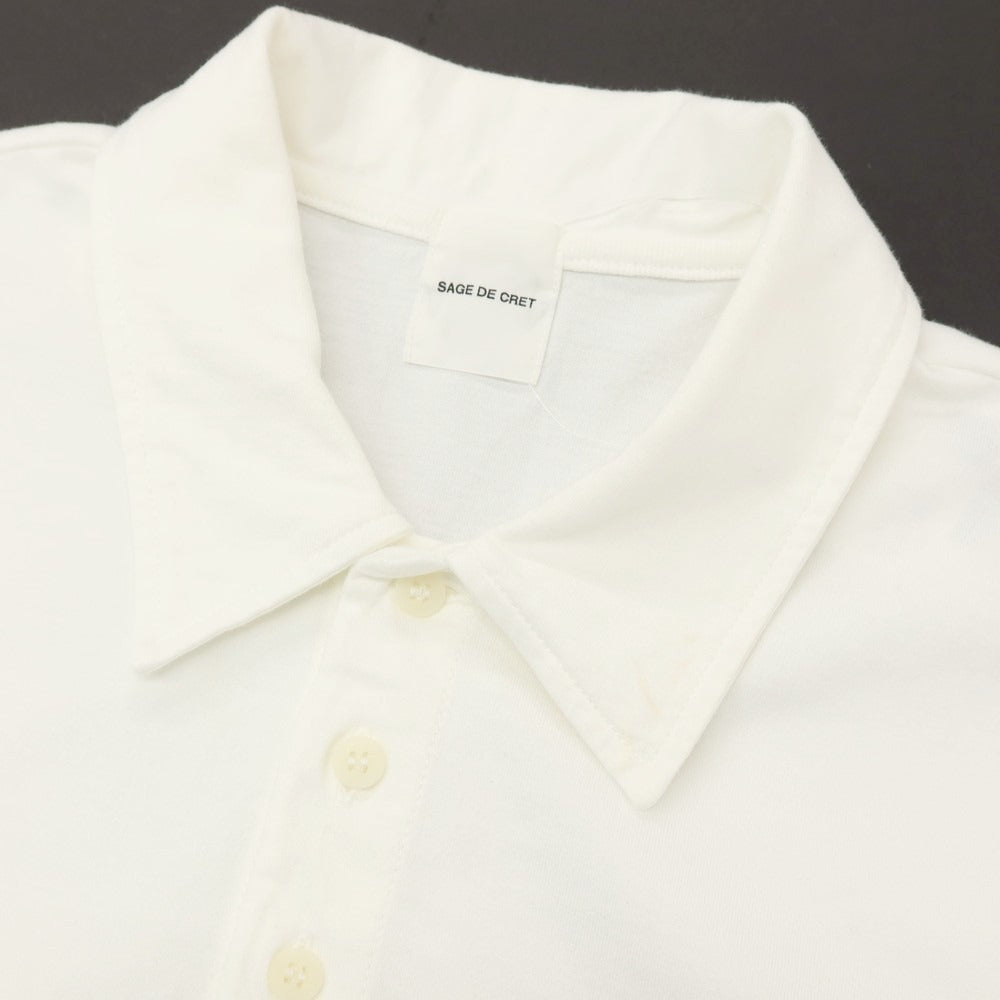 【中古】サージュデクレ sage de cret コットン 半袖ポロシャツ ホワイト【 S 】【 状態ランクC 】【 メンズ 】[APD]
