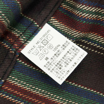 【中古】ショット schott コットン ボーダー オープンカラー カジュアルシャツ ブラウンxマルチカラー【サイズS】【 状態ランクB 】【 メンズ 】