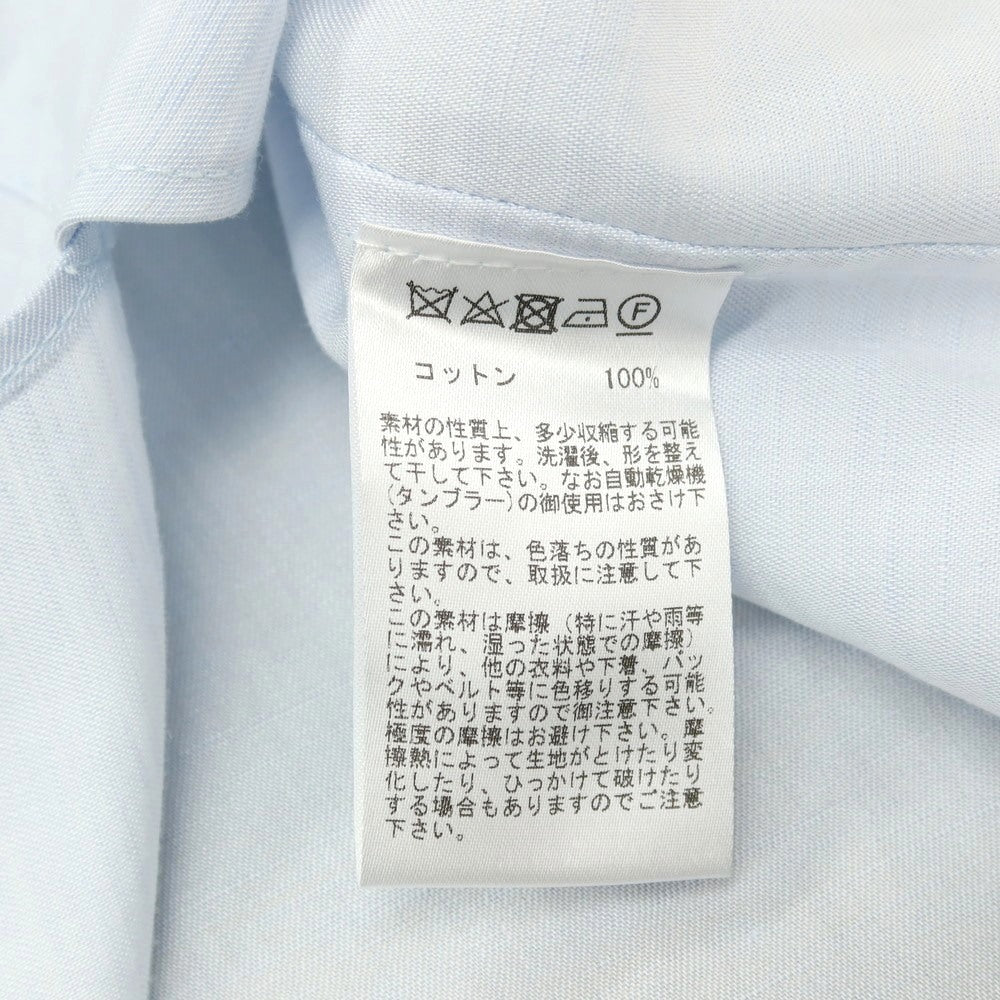 【中古】ラブラム ロンドン LABRUM LONDON コットン バンドカラー カジュアルシャツ ライトブルー【サイズ表記なし（S位）】【 状態ランクA 】【 メンズ 】