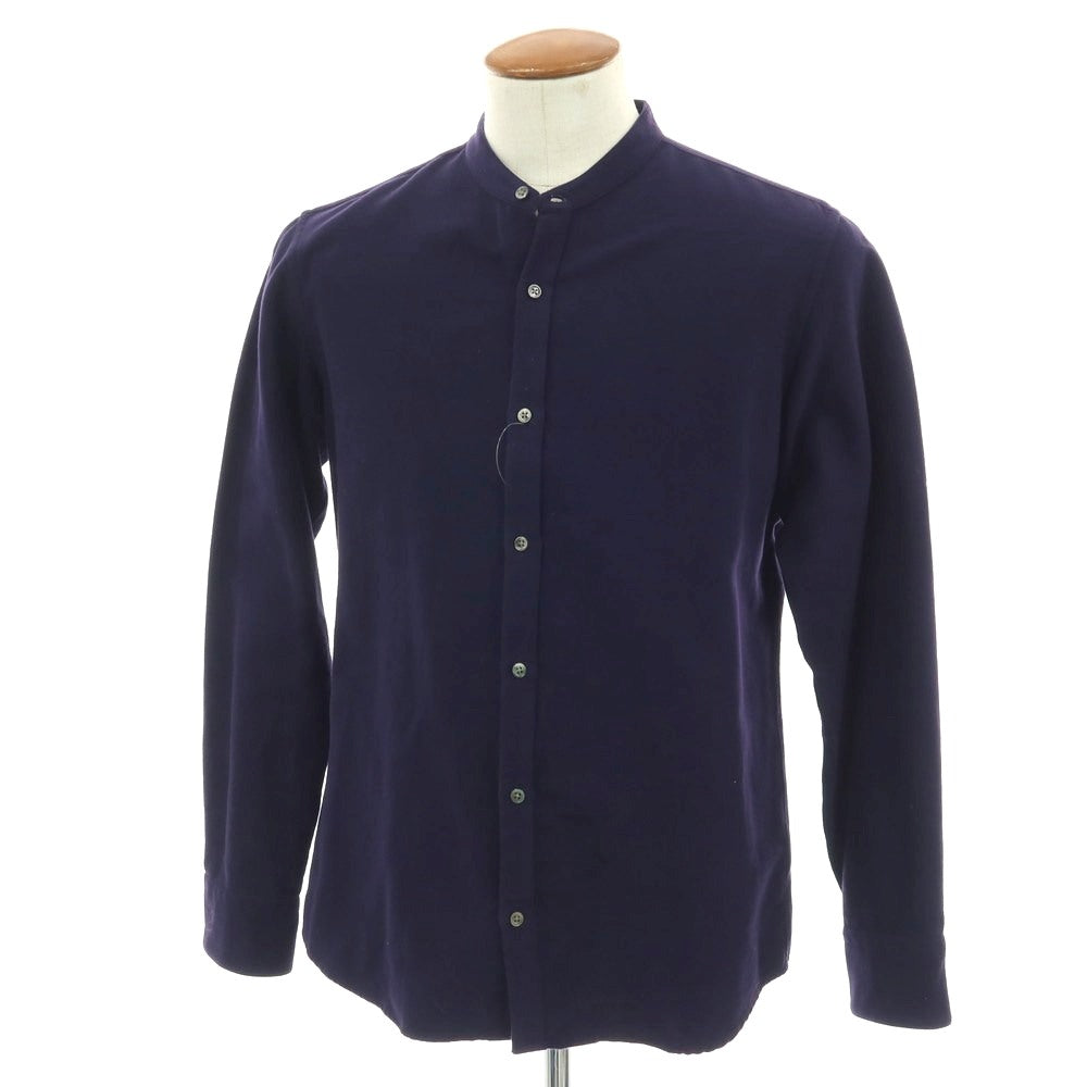 【中古】ダーバン D’URBAN コットン ジャージー バンドカラー カジュアルシャツ ネイビー【サイズM】【 状態ランクB 】【 メンズ 】