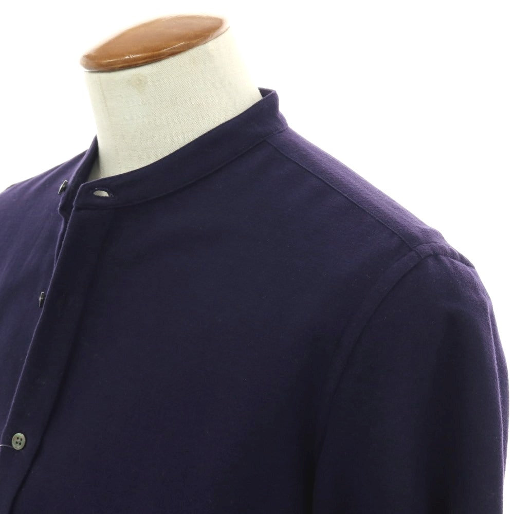 【中古】ダーバン D’URBAN コットン ジャージー バンドカラー カジュアルシャツ ネイビー【サイズM】【 状態ランクB 】【 メンズ 】