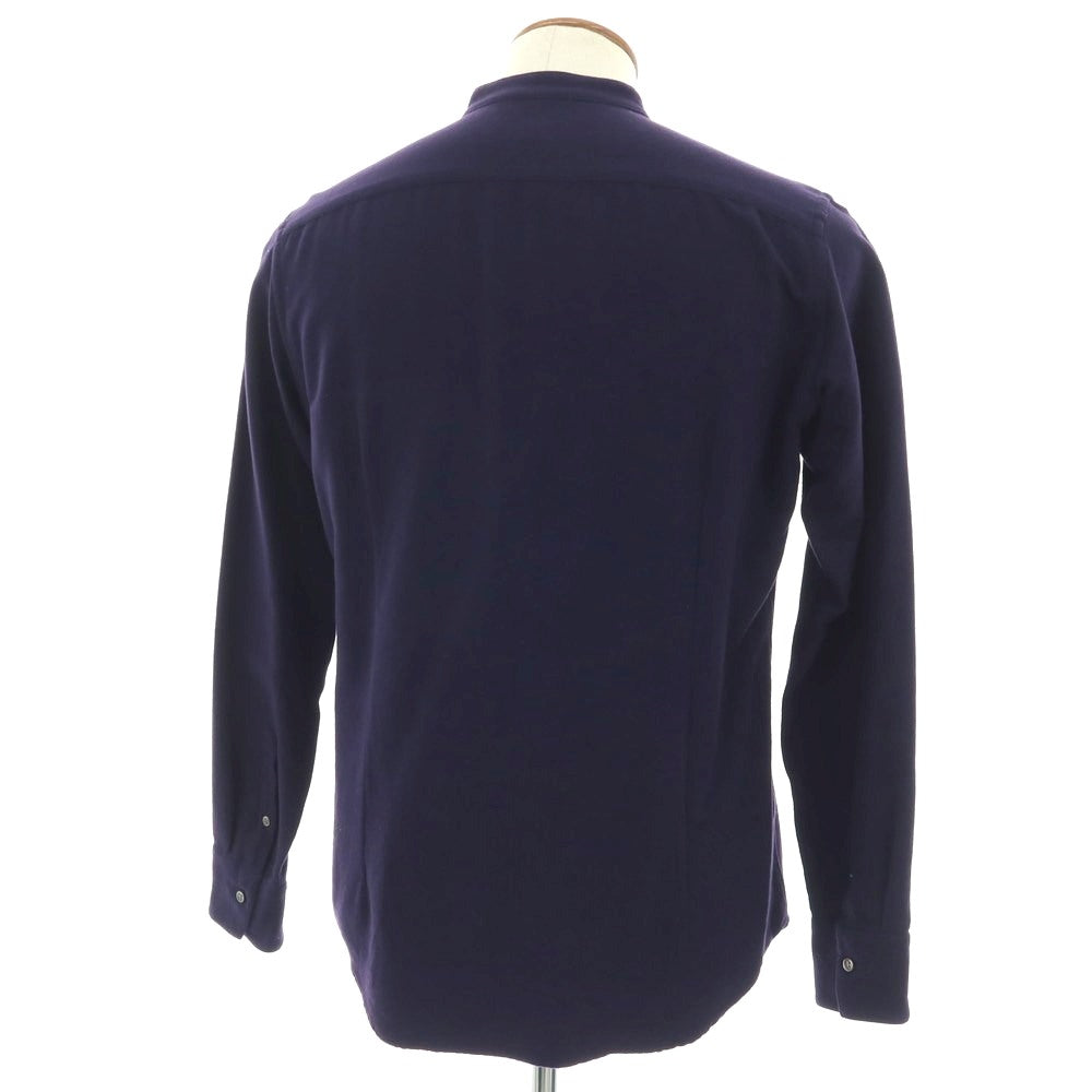 【中古】ダーバン D’URBAN コットン ジャージー バンドカラー カジュアルシャツ ネイビー【サイズM】【 状態ランクB 】【 メンズ 】