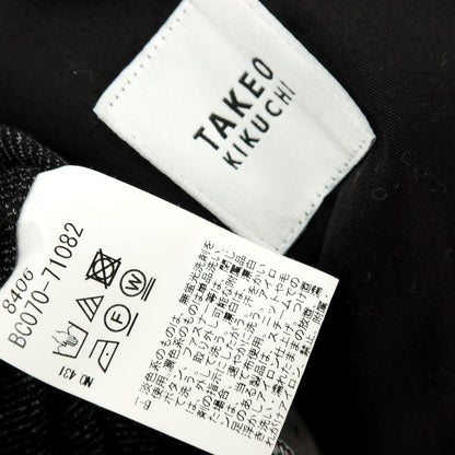 【中古】タケオキクチ TAKEO KIKUCHI レーヨンナイロンポリエステル ジャージー カジュアルスラックスパンツ ブラックxホワイト系【サイズ3】【 状態ランクB 】【 メンズ 】