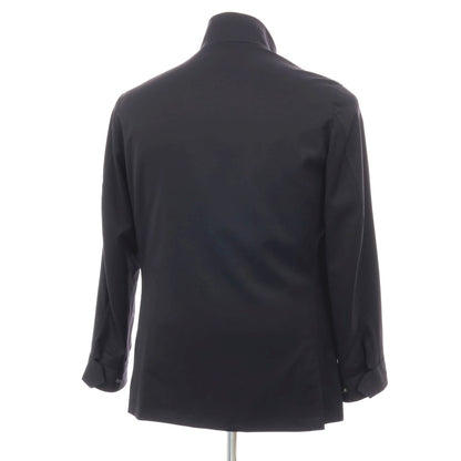 【中古】その他ブランド Brand Super130’S ウール スタンドカラー ミリタリージャケット ダークネイビー【サイズ表記なし（S位）】【 状態ランクA 】【 メンズ 】