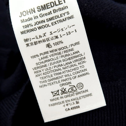 【中古】ジョンスメドレー JOHN SMEDLEY ウール タートルネック プルオーバーニット ネイビー【サイズM】【 状態ランクB 】【 メンズ 】