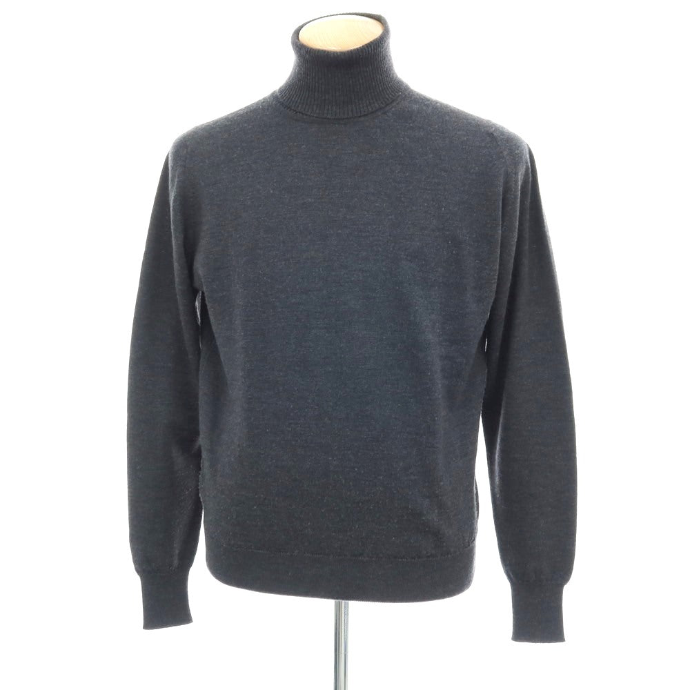 【中古】ジョンスメドレー JOHN SMEDLEY ウール タートルネック プルオーバーニット グレー【サイズM】【 状態ランクB 】【 メンズ 】