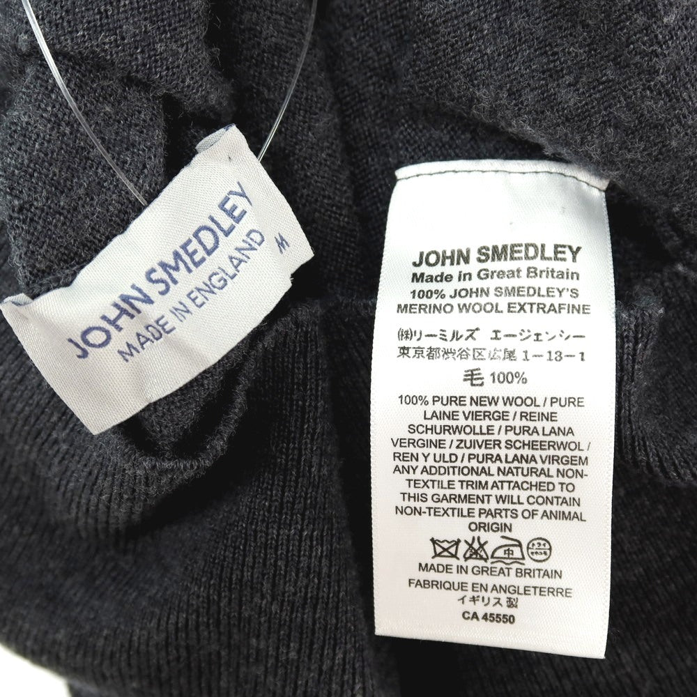 【中古】ジョンスメドレー JOHN SMEDLEY ウール タートルネック プルオーバーニット グレー【サイズM】【 状態ランクB 】【 メンズ 】