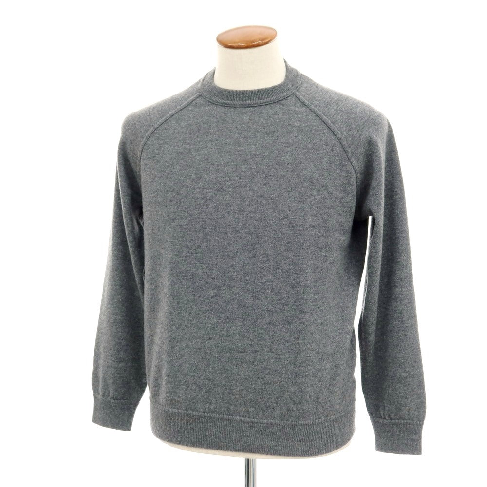 【中古】フィリッポ デ ローレンティス FILIPPO DE LAURENTIIS ウールカシミヤ クルーネック プルオーバーニット グレー【サイズ48】【 状態ランクB 】【 メンズ 】