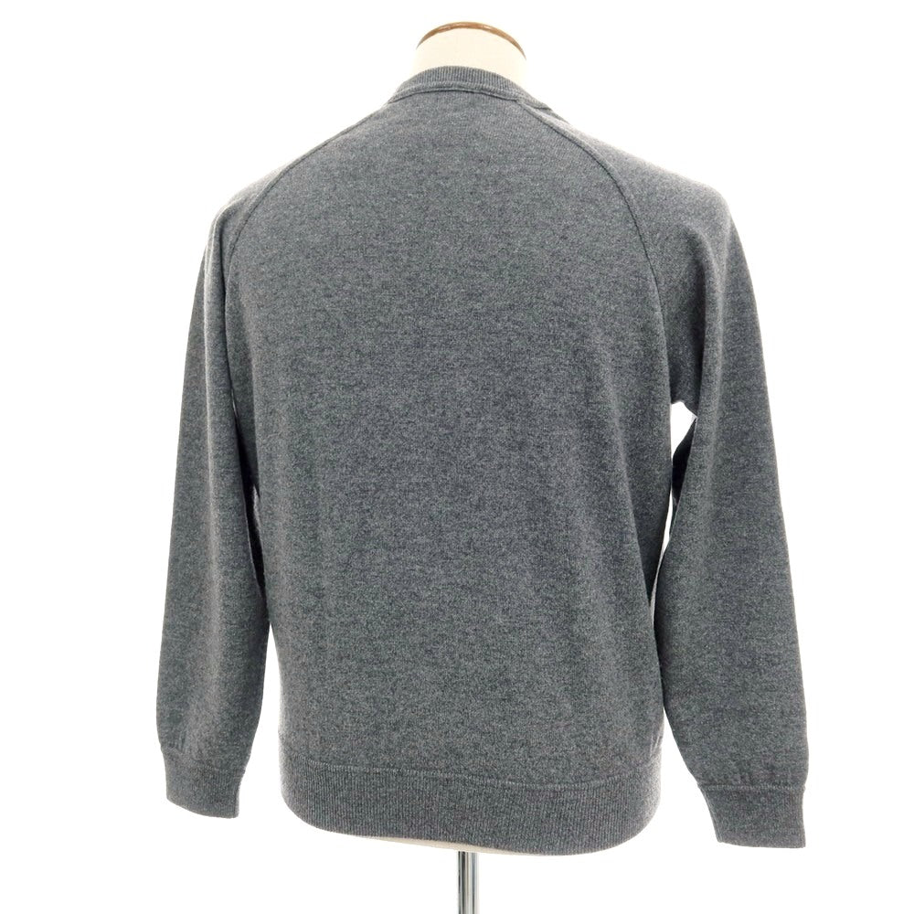 【中古】フィリッポ デ ローレンティス FILIPPO DE LAURENTIIS ウールカシミヤ クルーネック プルオーバーニット グレー【サイズ48】【 状態ランクB 】【 メンズ 】