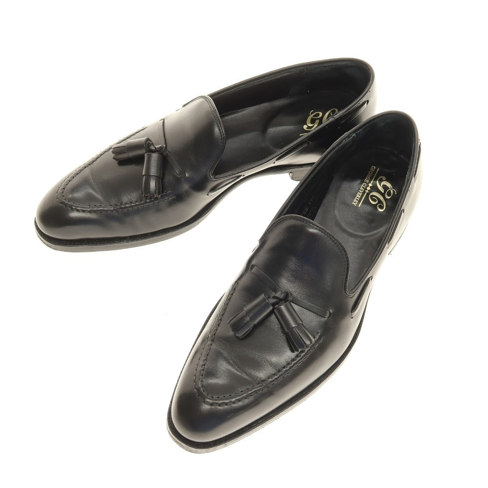 【SALE10%OFF/返品不可】【中古】ジョージ クレバリー GEORGE CLEVERLEY タッセルローファー ブラック【 サイズ7 1/2E 】【 状態ランクB 】【 メンズ 】
