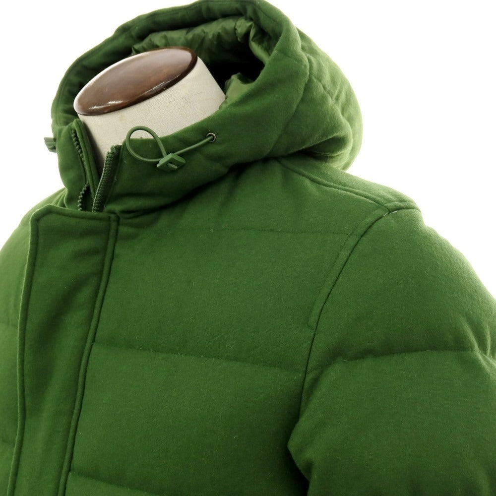 【中古】ヘルノ Herno POLAR-TECH ウールナイロン フーデッド ダウンジャケット グリーン【サイズ50】【 状態ランクB 】【 メンズ 】