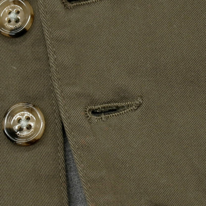 【中古】イレブンティ eleventy コットンポリウレタン カジュアル系ジレ ベスト オリーブカーキ系xグレー【サイズL】【 状態ランクC 】【 メンズ 】