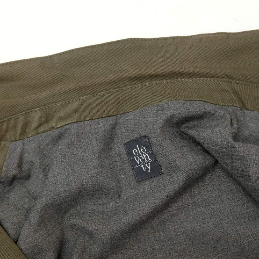 【中古】イレブンティ eleventy コットンポリウレタン カジュアル系ジレ ベスト オリーブカーキ系xグレー【サイズL】【 状態ランクC 】【 メンズ 】