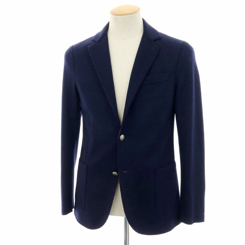 【中古】イレブンティ eleventy ウールジャージー テーラードジャケット ネイビー【サイズ44】【 状態ランクD 】【 メンズ 】