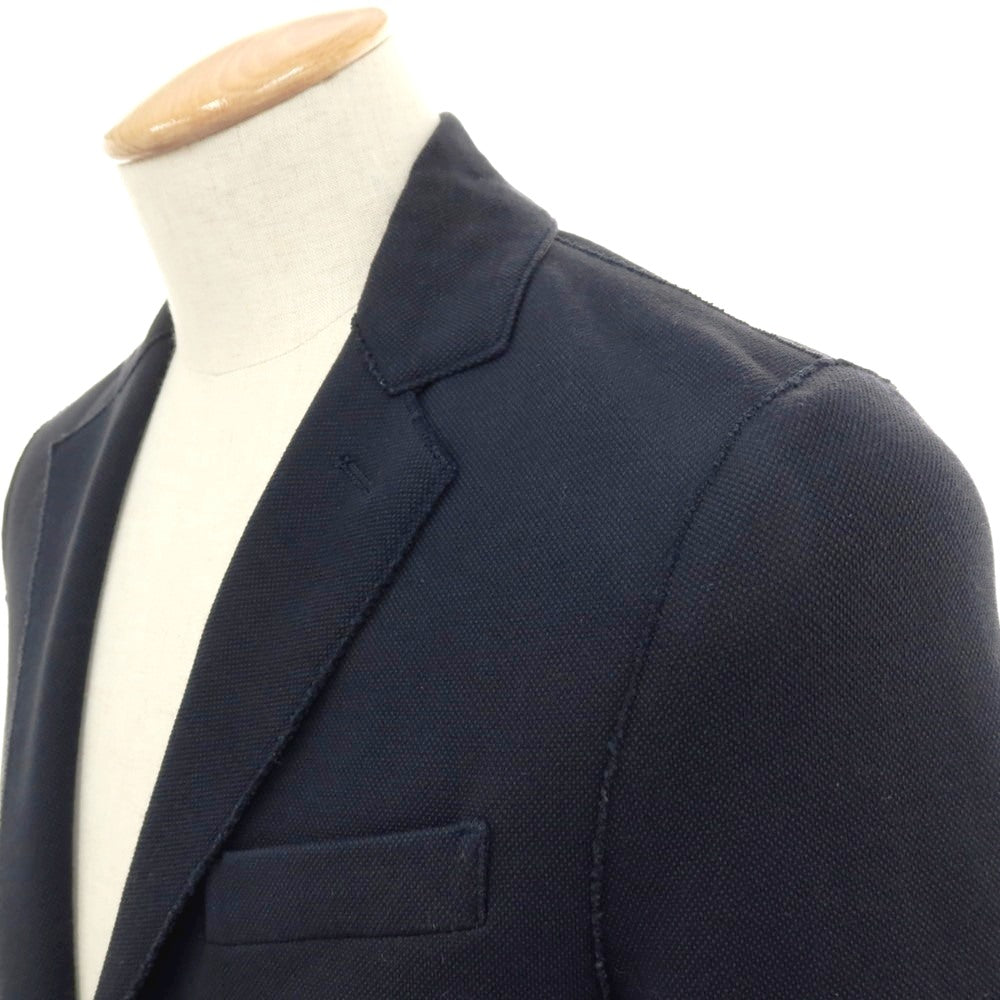 【中古】イレブンティ eleventy コットンポリエステル ジャージー 2B テーラードジャケット ネイビー【サイズ42 8R】【 状態ランクB 】【 メンズ 】