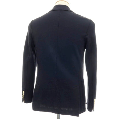 【中古】イレブンティ eleventy コットンポリエステル ジャージー 2B テーラードジャケット ネイビー【サイズ42 8R】【 状態ランクB 】【 メンズ 】