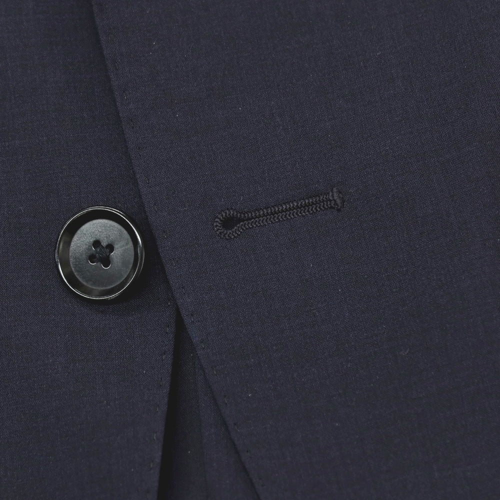 【中古】トゥモローランド TOMORROWLAND PILGRIM ウールシルク 2B テーラードジャケット ネイビー【サイズ42】【 状態ランクC 】【 メンズ 】