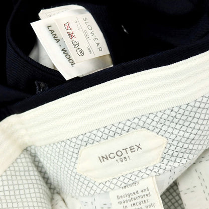 【中古】インコテックス INCOTEX ウール ドレススラックスパンツ ネイビー【サイズ44】【 状態ランクC 】【 メンズ 】