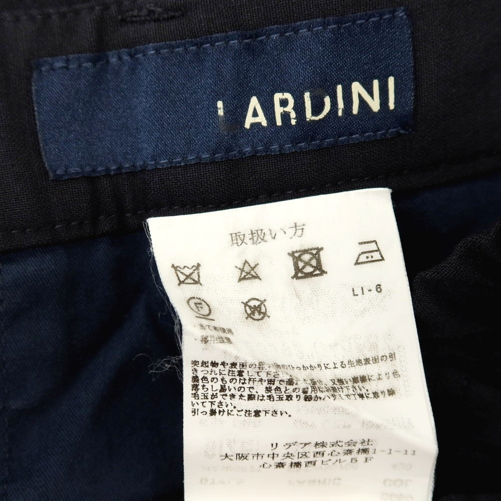 【中古】ラルディーニ LARDINI ストレッチ ポリエステルウール イージースラックスパンツ ネイビー【サイズ44】【 状態ランクD 】【 メンズ 】