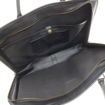 【中古】エッティンガー ETTINGER キャンバス レザー ブリーフケース ネイビーxブラック【 状態ランクC 】【 メンズ 】