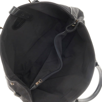 【中古】エッティンガー ETTINGER キャンバス レザー トートバッグ ブラック【 状態ランクC 】【 メンズ 】