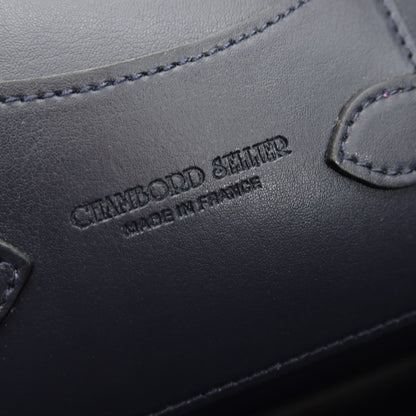 【中古】シャンボール セリエ CHAMBORD SELLIER レザー クラッチバッグ ネイビー【 状態ランクB 】【 メンズ 】